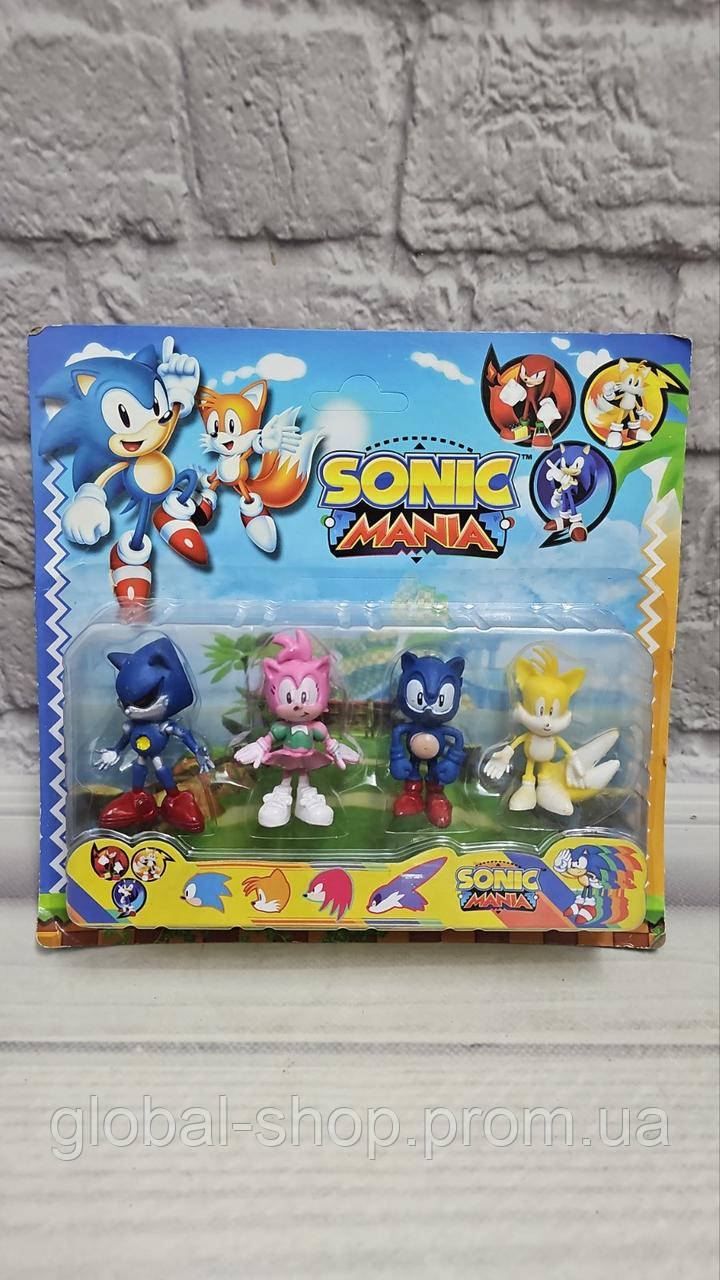 Набір фігурок, Іграшки-фігурки Sonic, сонік, 4 шт.