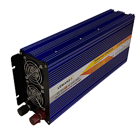 Інвертор + заряджання 20 А синій корпус Lemanso з 12VDC до 230V AC 1000W 1200VA 20A чистий (правильна) синусоїда