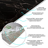 Самоклеюча вінілова плитка в рулоні чорний мармур 3000х600х2мм Глянец SW-00001289, фото 6