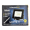 Прожектор LED 10w 6500K IP65 800LM LEMANSO "Посейдон" чорний/LMP73-11, фото 7