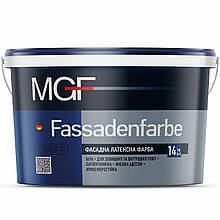 Фарба фасадна водоемульсійна латексна MGF Fassadenfarbe M90 мат білий 1,4 кг