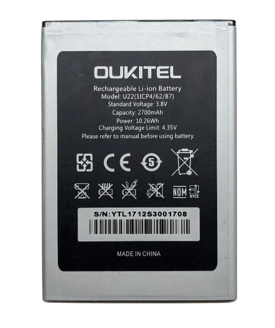 Батарея Oukitel U22 2700mAh AAA
