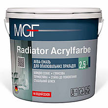 Фарба для радіаторів без запаху MGF Radiator Acrylfarbe Білий глянець 0,75 л