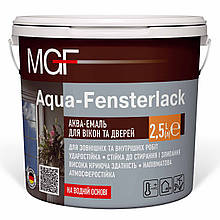 Фарба для вікон та дверей MGF Aqua-Fensterlack Білий напівмат 0,75 л