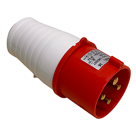 Вилка переносна Lemanso LM2007 (ВП) 32А/4п з заземленням та захистом IP44 червона