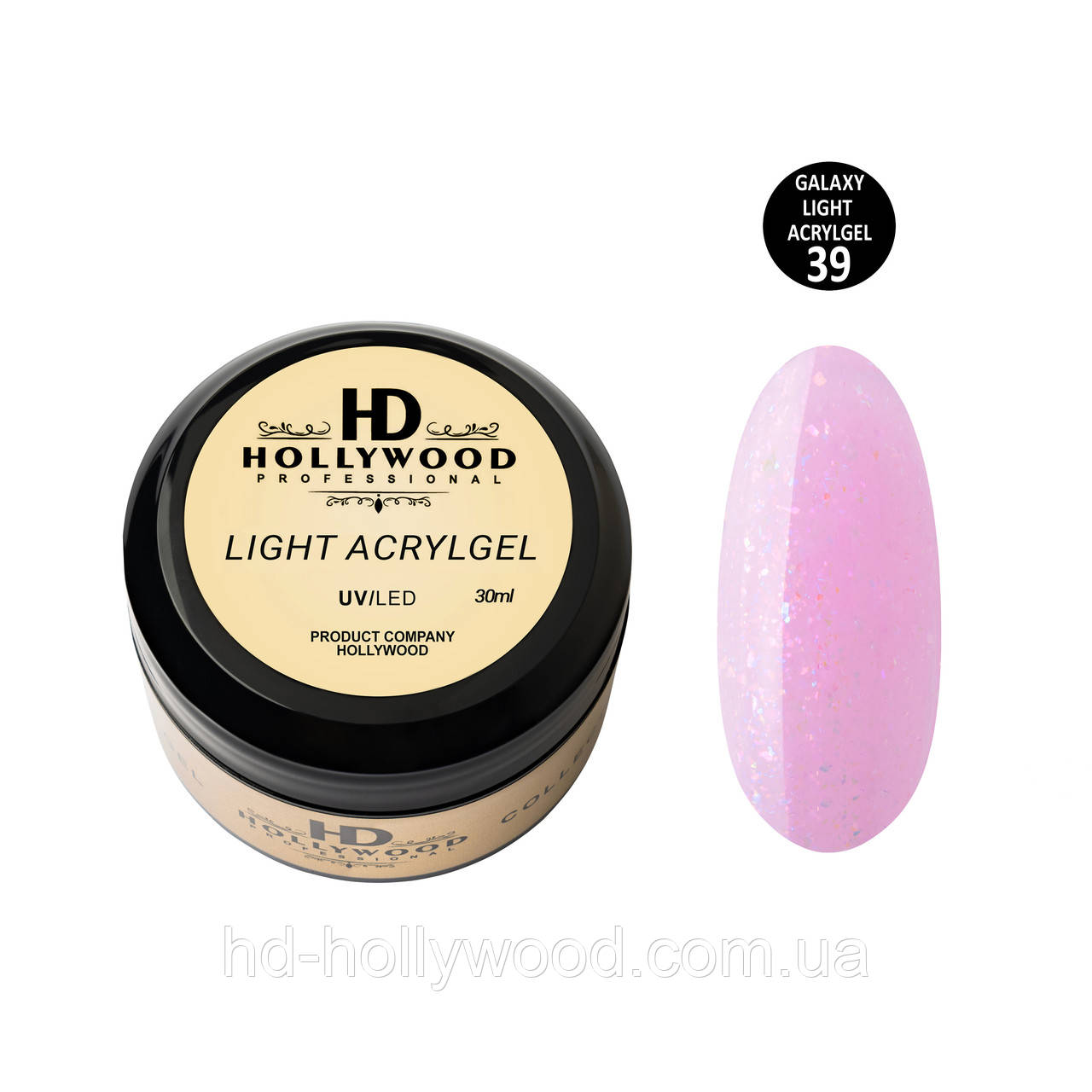 Рідкий акригель Light Acrygel 39 HD Hollywood, фото 1