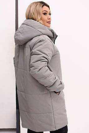 Жіноча куртка евро-зима великого розміру Україна Розміри: 48-50, 52-54, 56-58, 60-62, фото 2