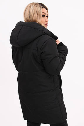 Жіноча куртка евро-зима великого розміру Україна Розміри: 48-50, 52-54, 56-58, 60-62, фото 2
