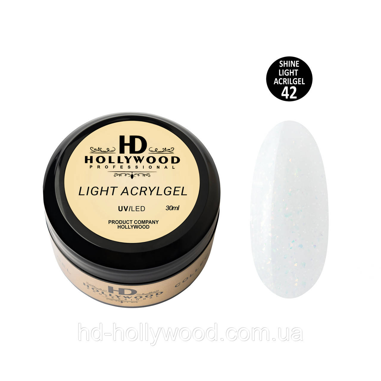 Рідкий акригель Light Acrygel 42 HD Hollywood, фото 1
