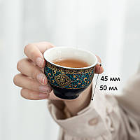 Керамічний чайний набір Blue дорожній набір із предметів для чайної церемонії у чохлі, фото 10