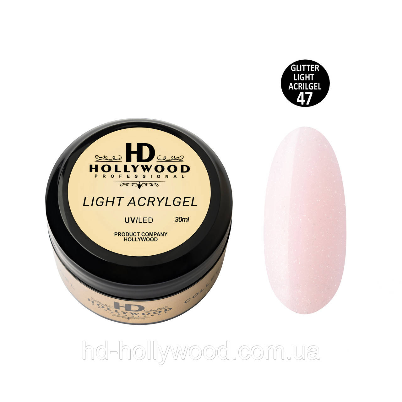 Рідкий акригель Light Acrygel 47 HD Hollywood, фото 1