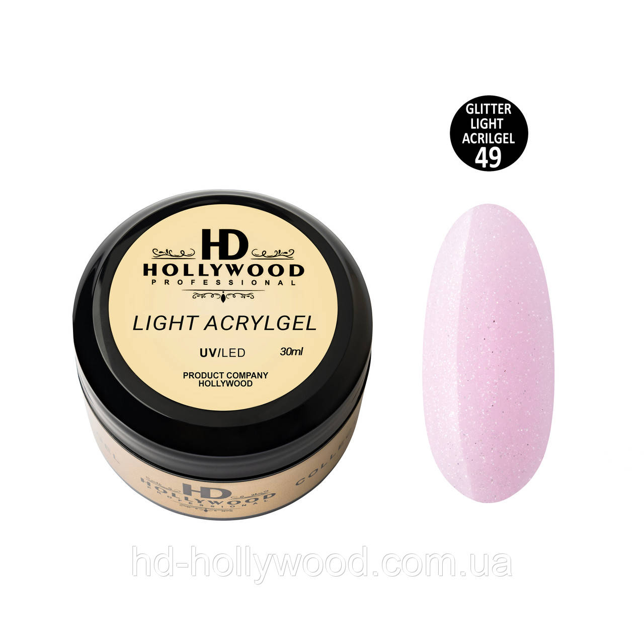 Рідкий акригель Light Acrygel 49 HD Hollywood, фото 1