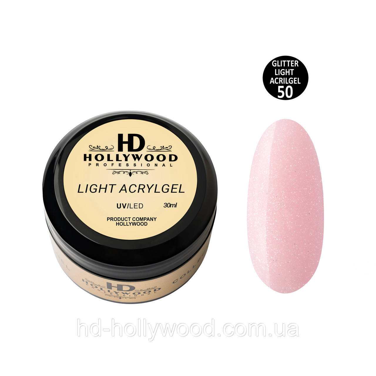 Рідкий акригель Light Acrygel 50 HD Hollywood, фото 1