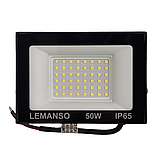 Прожектор LED 50W 6500K IP65 3000LM LEMANSO "Посейдон" чорний/ LMP73-50, фото 3