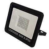 Прожектор LED 50w 6500K IP65 3200LM LEMANSO чорний з мікро. датчиком / LMPS16-50 / затримка викл. 30сек, фото 3