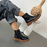 Демісезонні шкіряні челсі підошва/карамель, фото 3