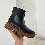 Демісезонні шкіряні челсі підошва/карамель, фото 4