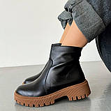 Демісезонні шкіряні челсі підошва/карамель, фото 5