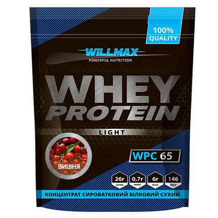 Willmax Whey Protein Light 65 % 1000 g Вишня, фото 1