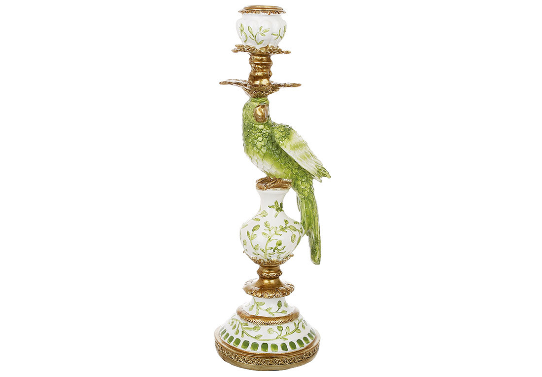 Декоративний свічник Папуга (свічка d=23мм), 9.5*9*28см, фото 1