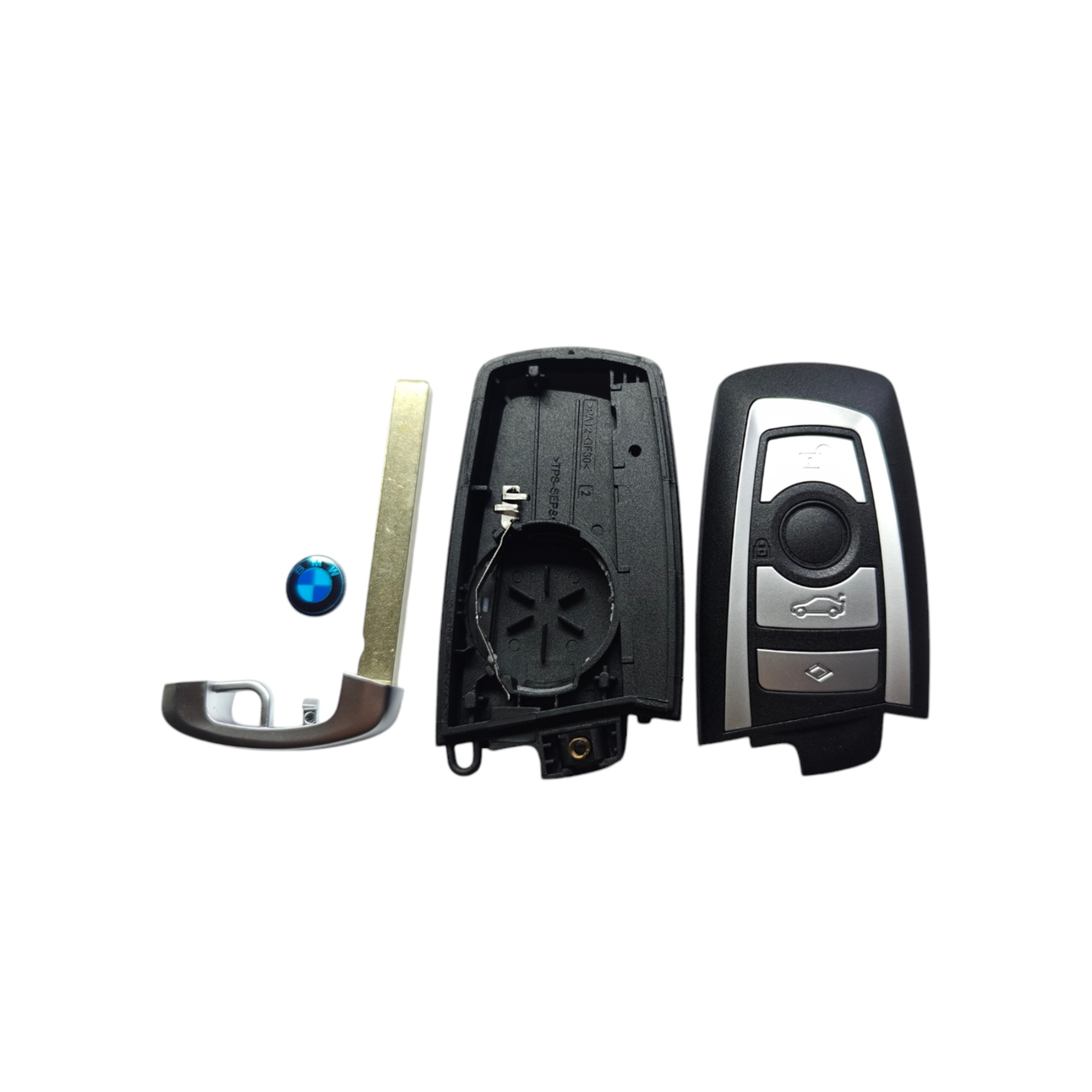 Корпус ключа BMW на 3 кнопки сірий, 3, 5, 7