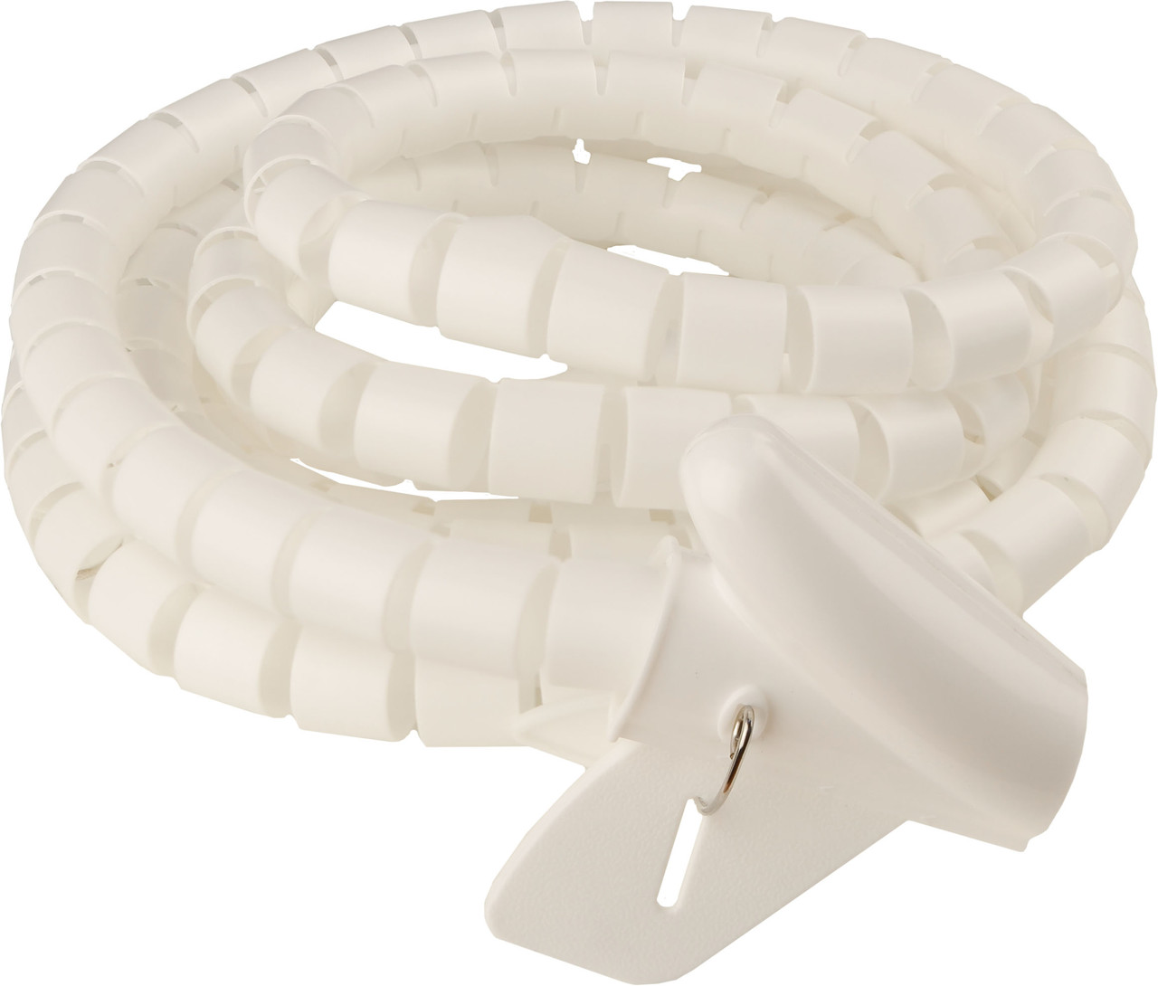 Гнучкий органайзер з кліпсою для кабелю білий WCT-28 (3м), фото 1