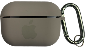 Чохол AirPods Pro Silicone Case gray + карабін