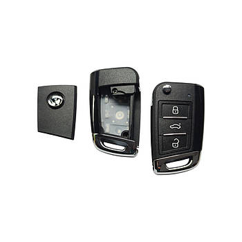 Корпус ключа Volkswagen на 3 кнопки, Golf 7 2013-2017