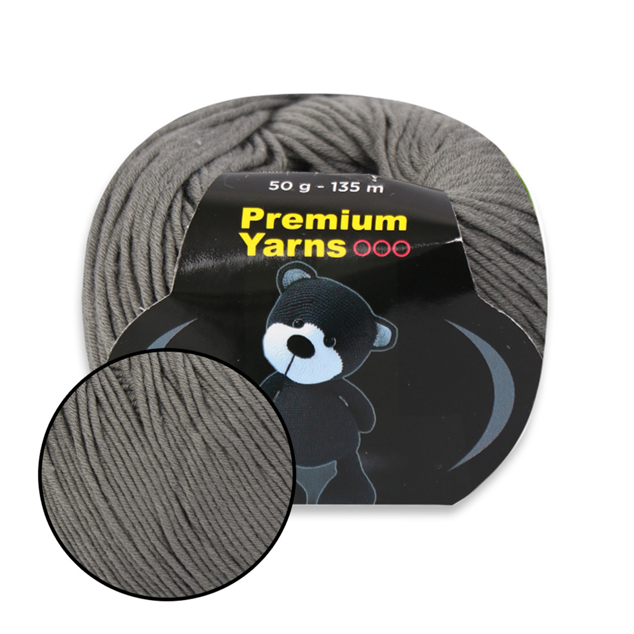 Premium Yarn Amigurumi Toys 50 г, Темно-сірий No1032, фото 1