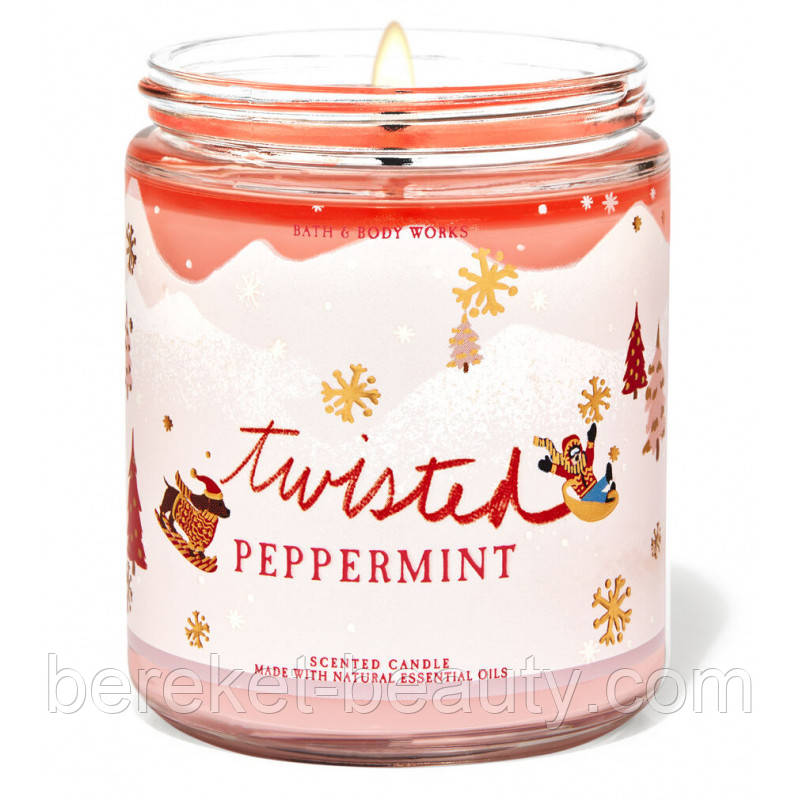 Свеча Bath and Body Works Twisted Peppermint