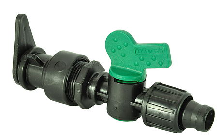 Кран стартовий для стрічки крапельного поливу під шланг Лейфлет (LAY FLAT) Irtech, фото 1