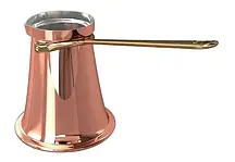 Джезва мідна 320 мл Схід Класична цільна для кави по східному для газової плити Турки-джезви