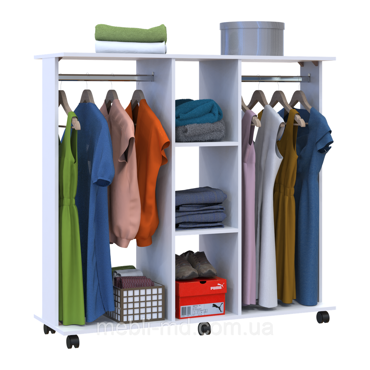 Гардеробна стійка Doros Д3 Білий 130х40.6х121 (41510082), фото 1