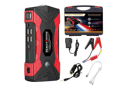 Пускозарядний пристрій на 99800 мА·год з ліхтариком і компасом JUMPSTARTER QY33, фото 1
