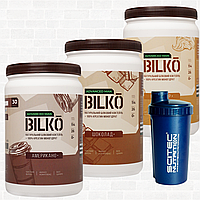 Комплект для набору м'язової маси Bilko Men Протеїн з креатином в складі3 упаковки по 0,9 кг + Шейкер