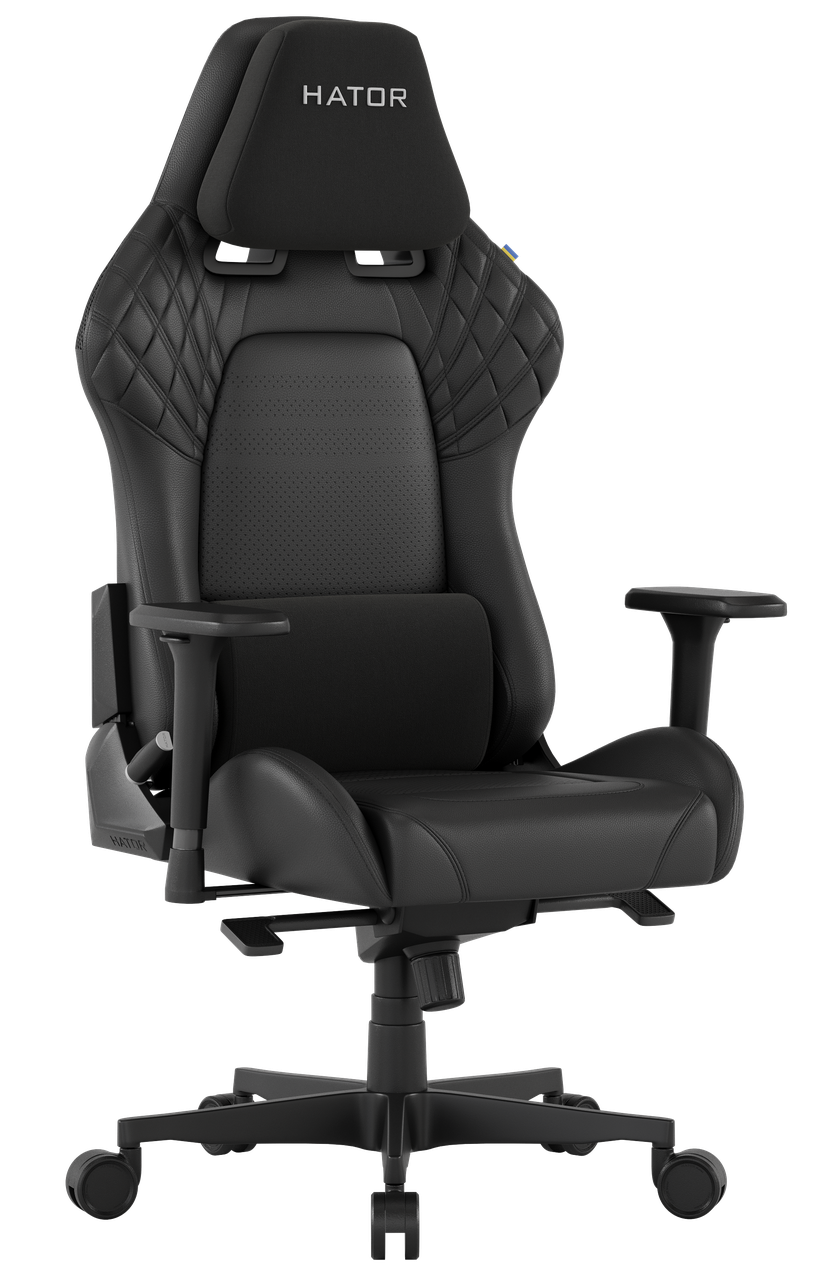Крісло для геймерів Hator Darkside 2 Pro Black якісне ігрове з подушкою і регульованою спинкою
