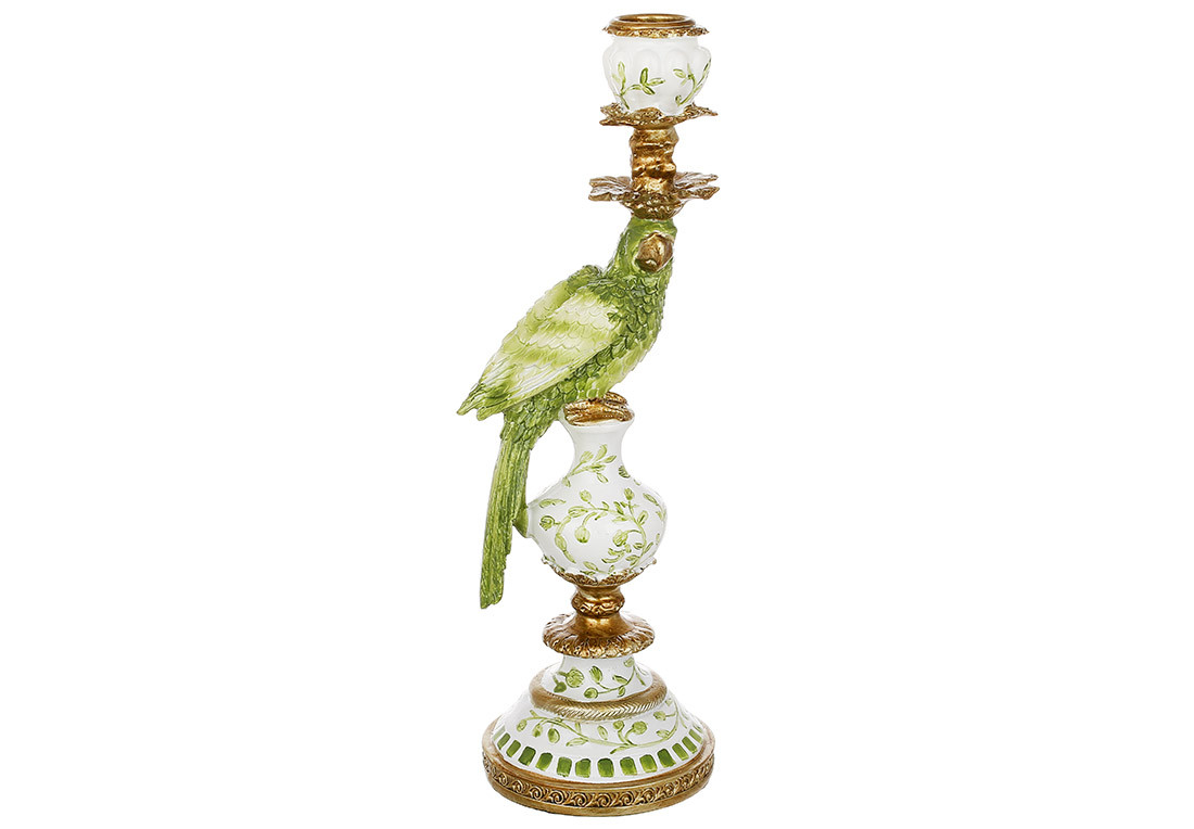 Декоративний свічник Папуга (свічка d=23мм), 9*9*27.5см, фото 1