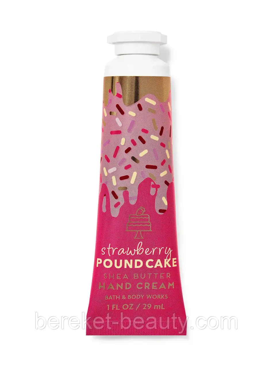 Крем для рук Bath and Body Works Syrawberry Pound Cake Shea Butter Hand Cream