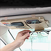 Органайзер для авто, на козирок у машину з відділенням бежевий, фото 3