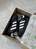 Жіночі кросівки Adidas Superstar Platform Black White Адідас Суперстар чорно білі на платформі шкіра, фото 7