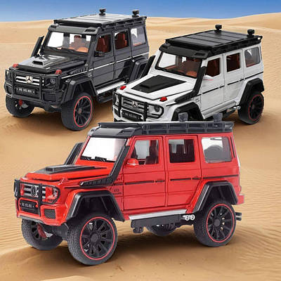 Реалістичний дитячий позашляховик джип Mercedes Gelandewagen Інерційна машинка Гелік Мерседес світло звук 3 види