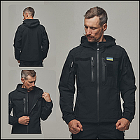 Тактическая куртка военная демисезонная армейская мужская непромокаемая черная Куртка Армии, куртка воент Kacr