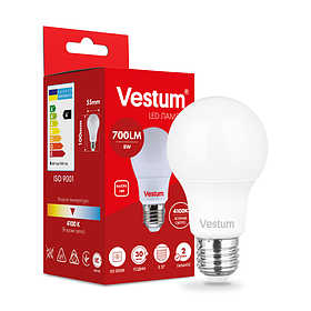 Лампа LED Vestum A55 8W 4100K 220V E27 1-VS-1107