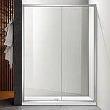 Душові двері в нішу 100х195 см Dusel FА-517 розсувні, прозоре скло 6мм, фото 2