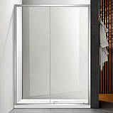 Душові двері в нішу 140х195 см Dusel FА-517 розсувні, прозоре скло 6мм, фото 2