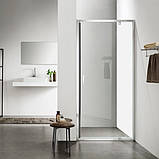 Душові двері в нішу 100х195 см Dusel FА-518 розпашна скло прозоре 6мм, фото 4