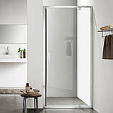 Душові двері в нішу 100х195 см Dusel FА-518 розпашна скло прозоре 6мм, фото 5