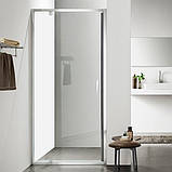 Душові двері в нішу 80х195 см Dusel FА-518 розпашна скло прозоре 6мм, фото 2