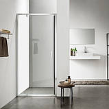 Душові двері в нішу 80х195 см Dusel FА-518 розпашна скло прозоре 6мм, фото 4
