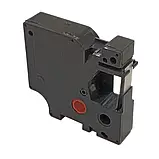 Золотиста шовкова стрічка 12мм 4м сумісна з Dymo серії D1 Ukrmark D-R-46024 чорним на золотистому, фото 3